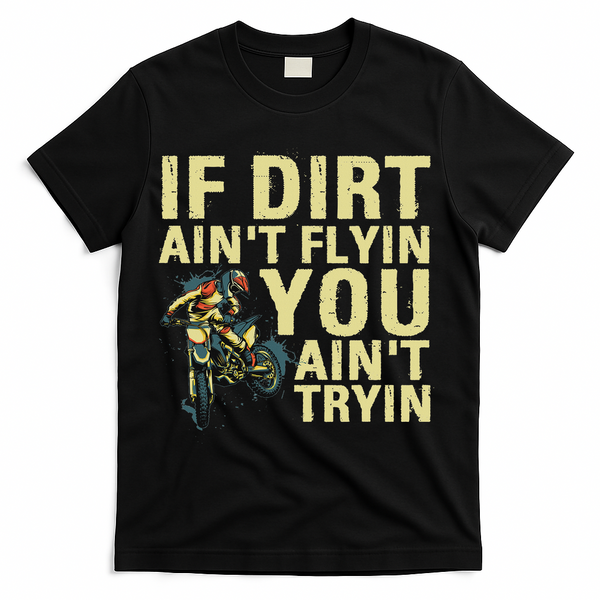 Cool Dirt Bike For Women Motocross Racing Enduro Biker T-Shirt - Black