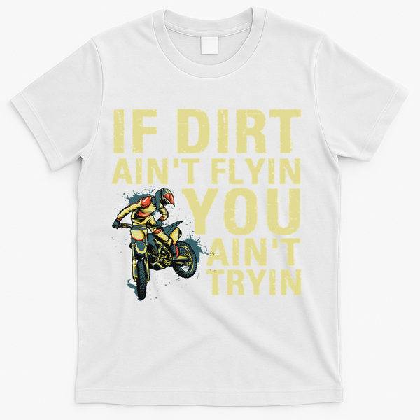 Cool Dirt Bike For Women Motocross Racing Enduro Biker T-Shirt - White
