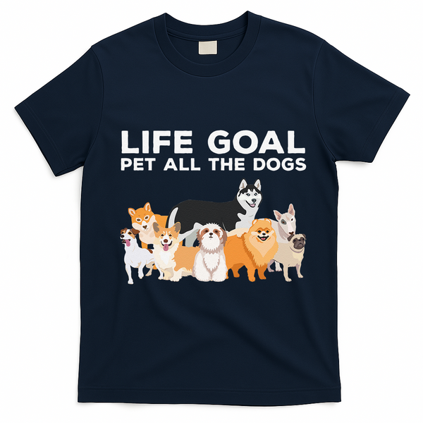 Cute Dog Design For Women Pet Animal Dog Owner T-Shirt - Navy Blue