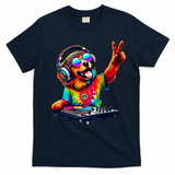 Colourful Dog DJ T-Shirt - Navy Blue