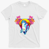 Cheems Dog Funny Shiba Inu Dank Meme 80s Retro Vaporwave T-Shirt - White