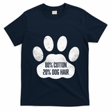 Cotton Dog Hair Traces Of Dog Dog Sayings T-Shirt - Navy Blue