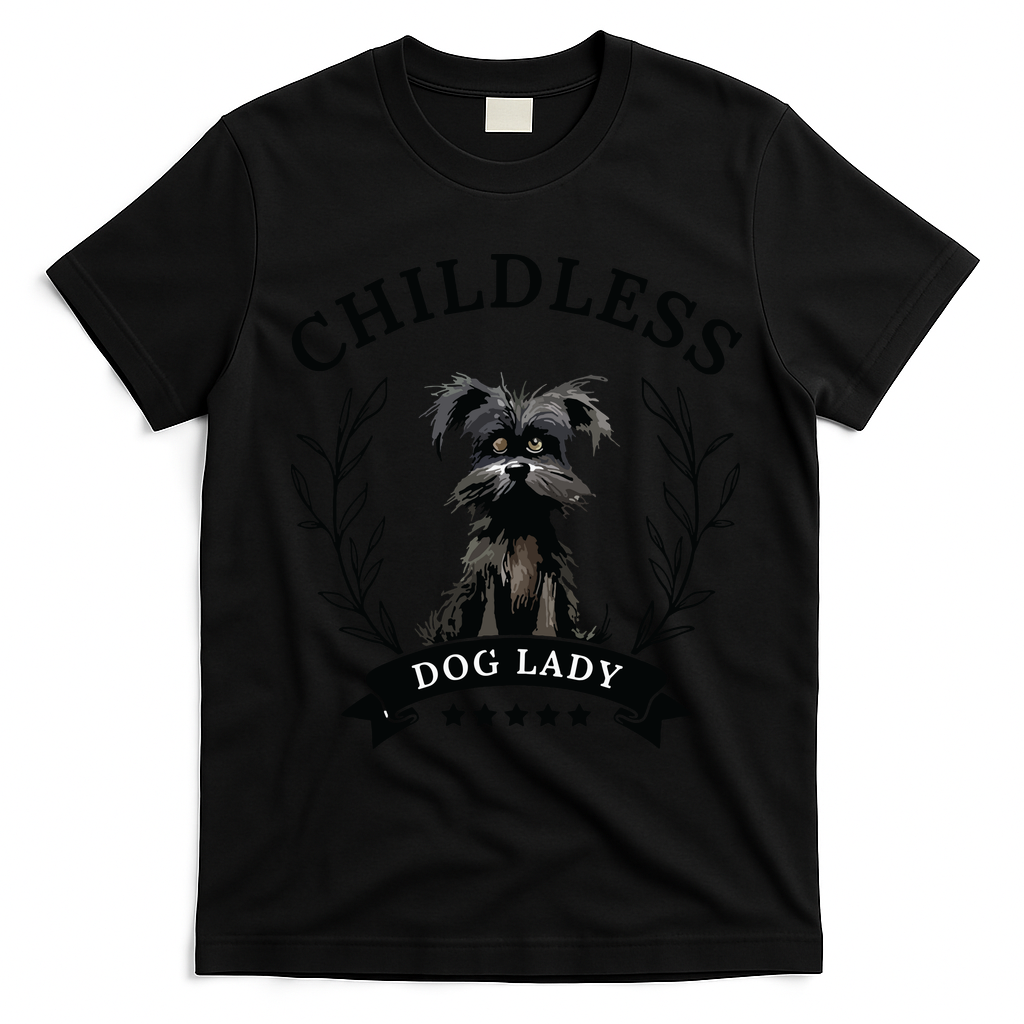 Childless Dog Lady For President 2024 Childless Dog Lady T-Shirt - Black