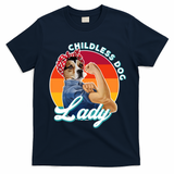 Childless Dog Lady Kamala Harris Funny T-Shirt - Navy Blue