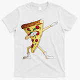 Cool Dabbing Pizza Funny Italian Pie Hip Hop Dancer Gift T-Shirt - White