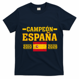 Campeón España 2010-2026 Vintage Soccer T-Shirt - Navy Blue