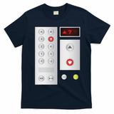 Cool Elevator Buttons Art Funny Funny Lift Halloween Costume T-Shirt - Navy Blue