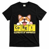 Corgi Elements Tab Of Happiness Funny For Corgi Mom And Dad T-Shirt - Black
