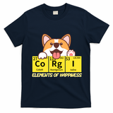 Corgi Elements Tab Of Happiness Funny For Corgi Mom And Dad T-Shirt - Navy Blue