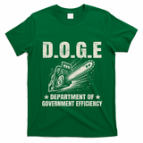 Chainsaw For Bureaucracy Funny D.O.G.E Doge Usa Flag T-Shirt - Irish Green