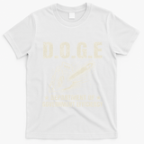 Chainsaw For Bureaucracy Funny D.O.G.E Doge Usa Flag T-Shirt - White