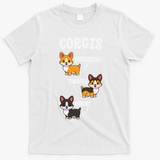 Corgi Funny Dog Lovers Gift Untoasted Toasted Burnt T-Shirt - White