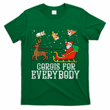 Corgis For Everybody Funny Xmas Christmas Corgi Dog Lover T-Shirt - Irish Green