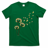 Corgi Flower Fly Dandelion Funny Dog Lover For Mom T-Shirt - Irish Green