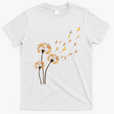 Corgi Flower Fly Dandelion Funny Dog Lover For Mom T-Shirt - White
