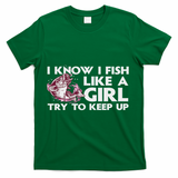 Cool Fishing For Women Trout Angler Bass Fish Hunting T-Shirt - Green