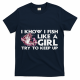Cool Fishing For Women Trout Angler Bass Fish Hunting T-Shirt - Navy