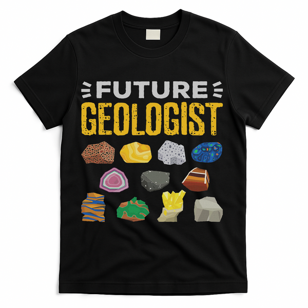 Cool Future Geologist Geology Student Earth Science T-Shirt - Black