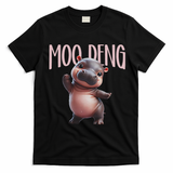Cute Funny Moo Deng Baby Boo Deng Baby Hippo Zoo For Family T-Shirt - Black