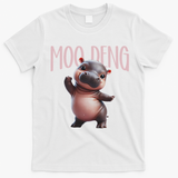 Cute Funny Moo Deng Baby Boo Deng Baby Hippo Zoo For Family T-Shirt - White