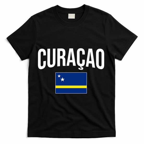 Curaçao Flag Of Curacao T-Shirt - Black