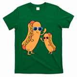 Cool Franks Sausages Weiner Fast Food Sunglasses Hot Dog T-Shirt - Irish Green