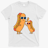 Cool Franks Sausages Weiner Fast Food Sunglasses Hot Dog T-Shirt - White