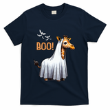 Cute Giraffe Boo Halloween Costume Zoo Lover T-Shirt - Navy