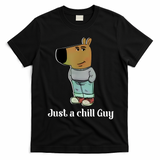 Chill Guy Dog Funny Chill Guy Meme T-Shirt - Black