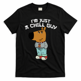 Chill Guy Meme Character Funny IM Just A Chill Guy Dog T-Shirt - Black