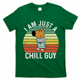 Chill Guy Meme Dog Cool Internet Statement T-Shirt - Irish Green