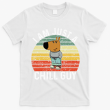 Chill Guy Meme Dog Cool Internet Statement T-Shirt - White