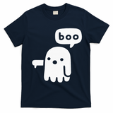 Chunky Ghost Of Disapproval Boo Halloween T-Shirt - Navy Blue