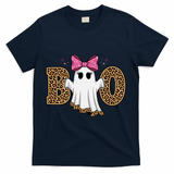 Cute Halloween Boo Ghost Vibes Spooky Season T-Shirt - Navy