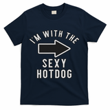 Couples Halloween Costume S I'm With The Sexy Hot Dog T-Shirt - Navy