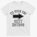Couples Halloween Costume S I'm With The Sexy Hot Dog T-Shirt - White