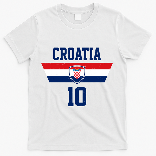 Croatia Hrvatska Flag Zagreb Croatian Soccer Jersey T-Shirt - White