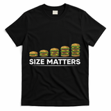 Cool Hamburger Gift For Women Funny Fast Food Size T-Shirt - Black