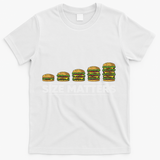Cool Hamburger Gift For Women Funny Fast Food Size T-Shirt - White