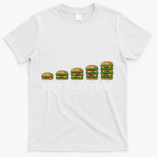 Cool Hamburger Gift For Women Funny Fast Food Size T-Shirt - White