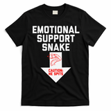 Crude Humor Inappropriate Emotional Support Snake Halloween T-Shirt - Black