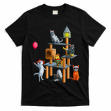 Cat Horror Movies Cute Halloween For Cat Kitty Lovers T-Shirt - Black