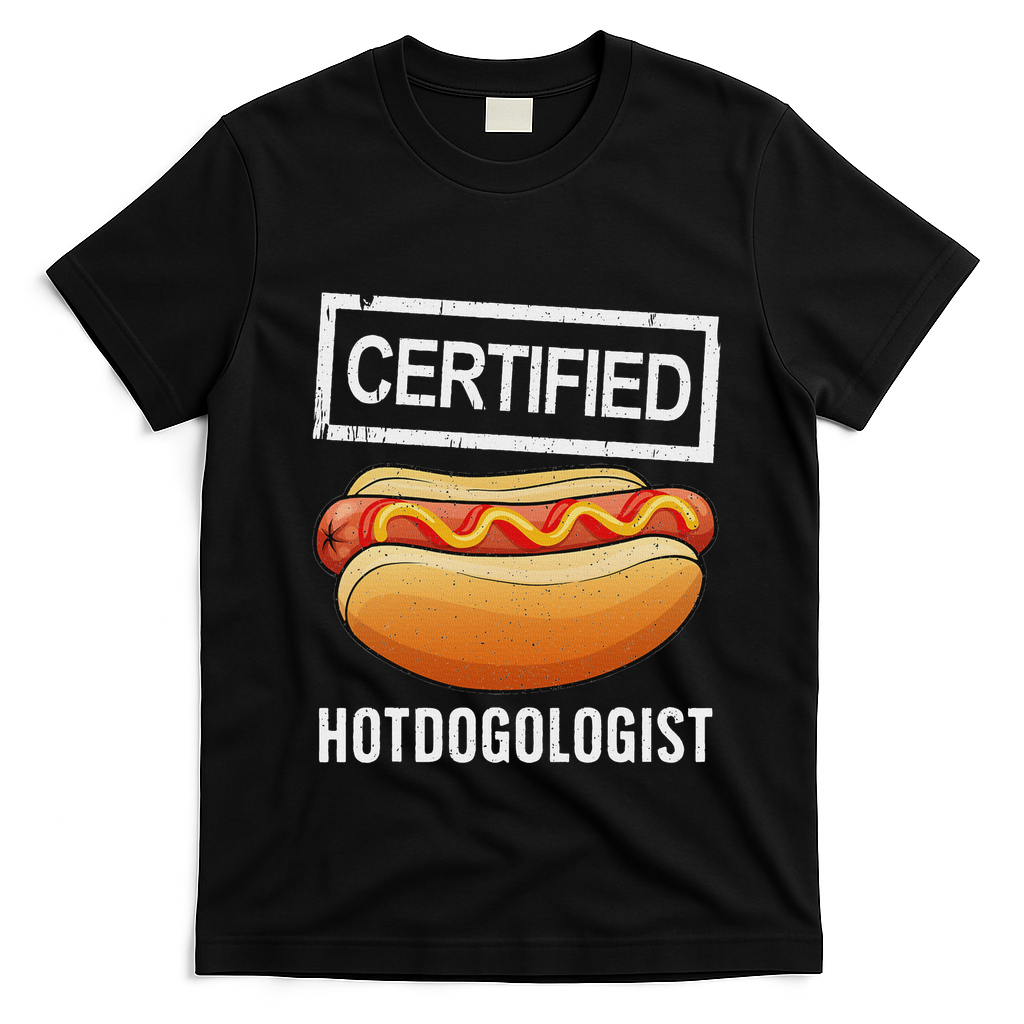 Cool Hotdog Outfit Adult Hotdog Hot Dog Lover T-Shirt - Black