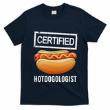 Cool Hotdog Outfit Adult Hotdog Hot Dog Lover T-Shirt - Navy Blue