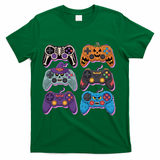Cute Halloween Skeleton Zombie Gaming Control Gamer T-Shirt - Green