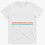 Club Inc. Brooklyn New York City Nyc Retro Stripes Classic T-Shirt - White