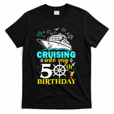 Cruising Into My 50th Birthday 50 Year Old Cruise Birthday T-Shirt - Black