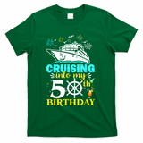 Cruising Into My 50th Birthday 50 Year Old Cruise Birthday T-Shirt - Green