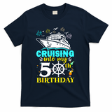 Cruising Into My 50th Birthday 50 Year Old Cruise Birthday T-Shirt - Navy