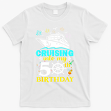 Cruising Into My 50th Birthday 50 Year Old Cruise Birthday T-Shirt - White